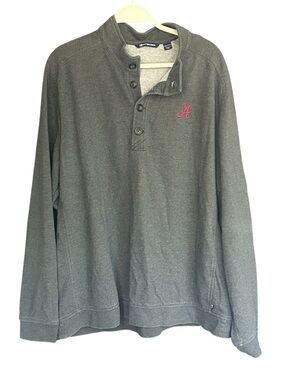 Cutter & Buck Alabama Crimson Tide Men’s Pullover Sweatshirt Gray Size XXL
